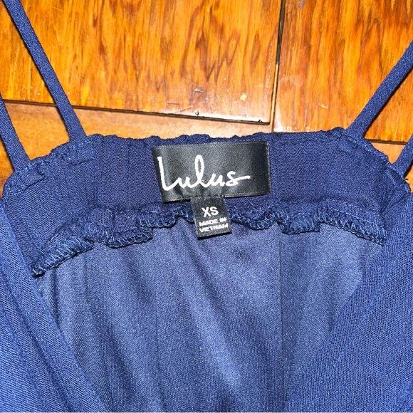 Lulus sz XS Lost in Paradise Navy Blue Maxi Dress - Picture 6 of 10